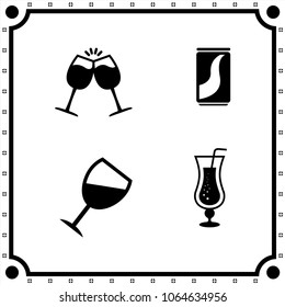 drink icon vector set