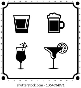 drink icon vector set