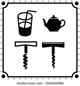 drink icon vector set