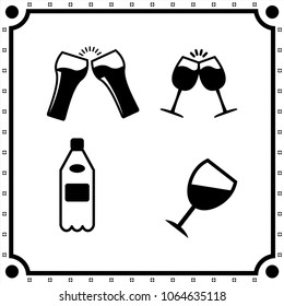 drink icon vector set