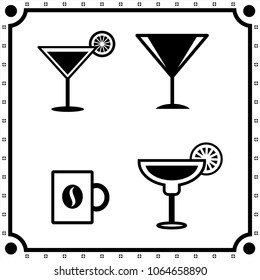 drink icon vector set
