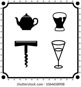 drink icon vector set