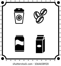 drink icon vector set