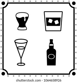 drink icon vector set