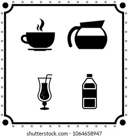 drink icon vector set