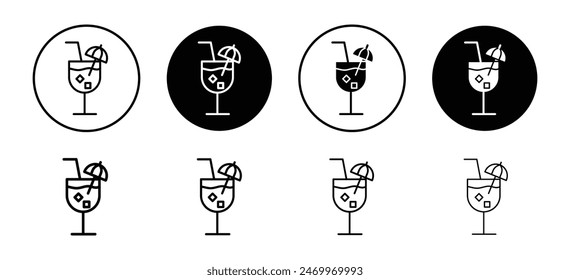 Drink icon vector set collection for web