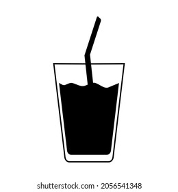 Drink icon vector. Water glass icon isolated on the white background