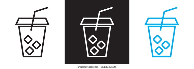 Drink icon.  Vector for websites, mobile interfaces, presentations, banner, visual branding etc. Vector illustration. isolated on white and black background. EPS 10