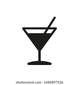 Trinksymbol-Vektorillustration, Weinglas-Symbol 

