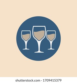 Drink icon vector, Wine glass icon

