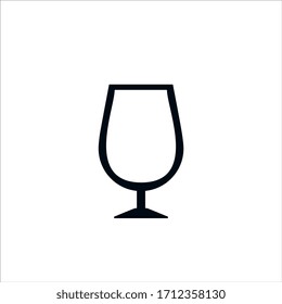 Icono de bebida vectorial, icono de Vidrio
