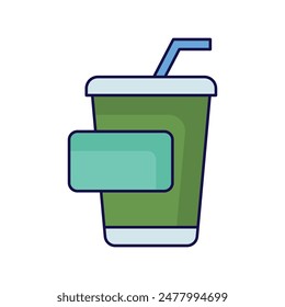 drink icon with white background vector stock illustration