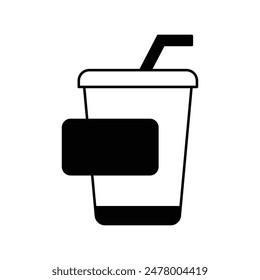 drink icon with white background vector stock illustration