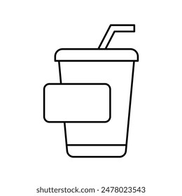 icono de bebida con fondo blanco Vector ilustración de stock