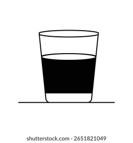 drink icon with white background vector stock illustration