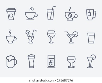 drink icons - Shutterstock ID 175687376