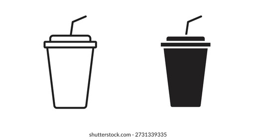 Beber iconos. Iconos de contorno Vector colección. ilustraciones planas