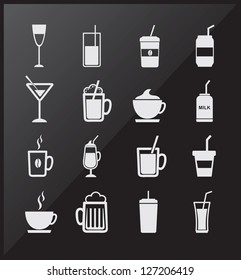 Drink icons over gray background vector illustration