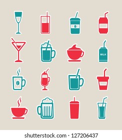 Drink icons over white background vector illustration