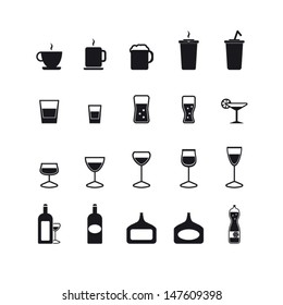 Drink icons set