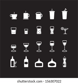 Drink icons set