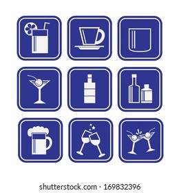 Drink icons set