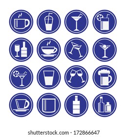 Drink icons set