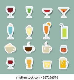 Drink icons set