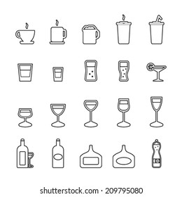 Drink icons set