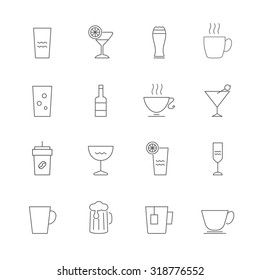 drink icons set