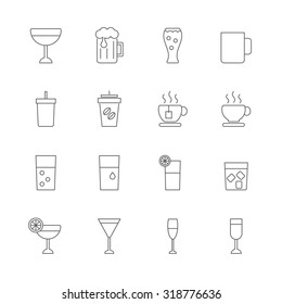 drink icons set