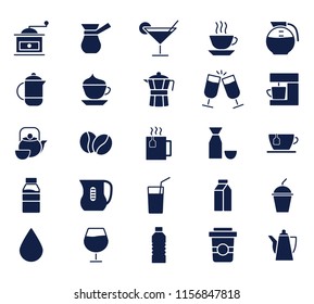 drink icons set glyph icon , designed for web and app