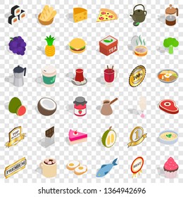 Drink icons set. Isometric style of 36 drink vector icons for web for any design