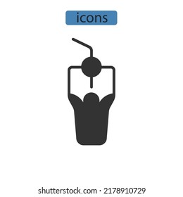drink icons  symbol vector elements for infographic web