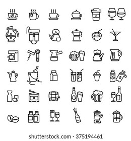 Drink icons vector