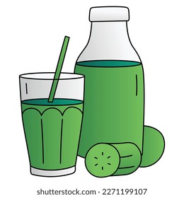 Drink illustration design element for website, applications, icon, component, printing, document, poster design.