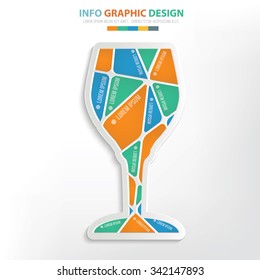 Drink info graphic design. Clean vector