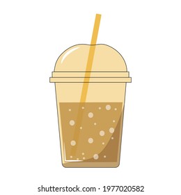 Drink isolated on white background vector illustration. fast food icon. Cartoon style.  flat character.
