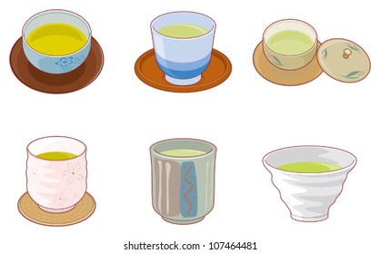 日本茶 湯呑み のイラスト素材 画像 ベクター画像 Shutterstock