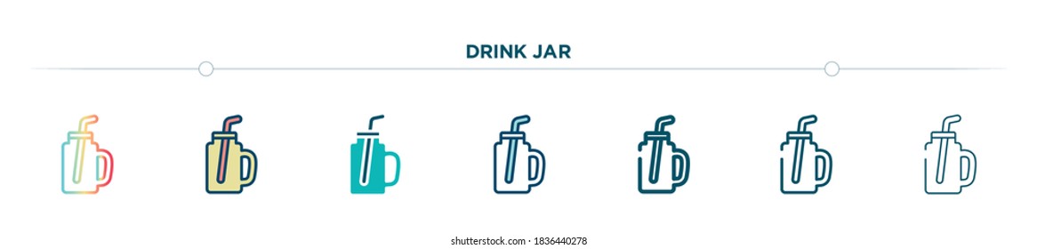 drink jar icon designed in gradient, filled, two color, thin line and outline style. vector illustration of drink jar vector icons. can be used for mobile, ui, web
