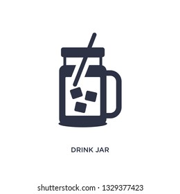 drink jar icon. Simple element illustration from bistro and restaurant concept. drink jar editable symbol design on white background. Can be use for web and mobile.