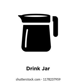 Drink Jar icon vector isolated on white background, logo concept of Drink Jar sign on transparent background, filled black symbol