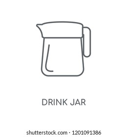 Drink Jar linear icon. Drink Jar concept stroke symbol design. Thin graphic elements vector illustration, outline pattern on a white background, eps 10.