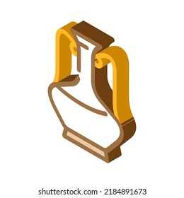 vector de icono isométrico de la jarra de bebidas. signo de jarra de bebida. ilustración de símbolo aislado
