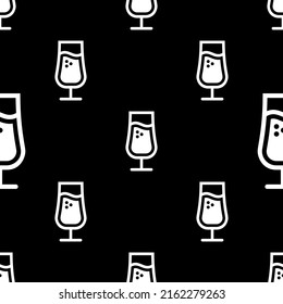 Drink Juice Glass Icon Seamless Pattern, Soft, Beverage Glass Icon Vector Art Illustration