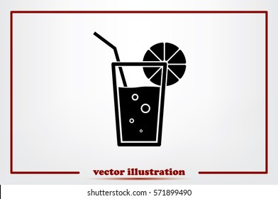 drink or juice, glass icon vector illustration eps10