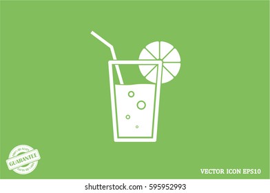 drink or juice, glass icon vector illustration eps10