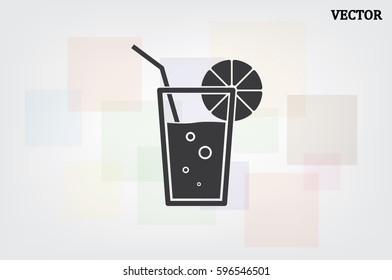 drink or juice, glass icon vector illustration eps10