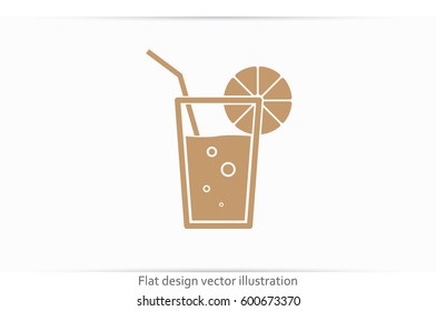 drink or juice, glass icon vector illustration eps10