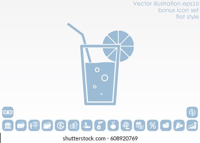 drink or juice, glass icon vector illustration eps10